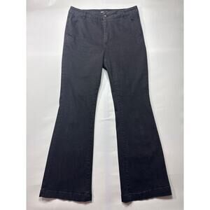 OAT New York Women's Flare Leg Black Stretch Denim Jeans - Size 12/31 (33x31)